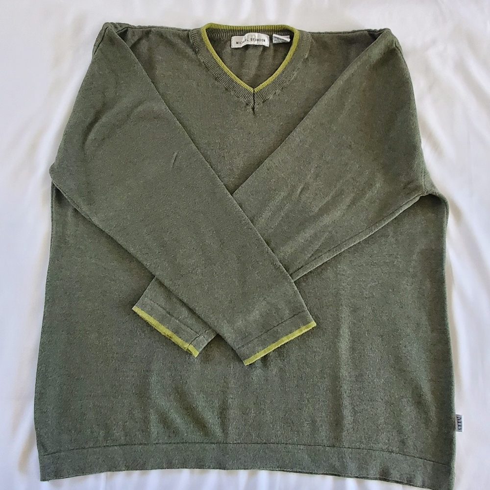 Michael Brandon Mens Sweater. Rayon/Cotton Size: M.  Pristine Condition!